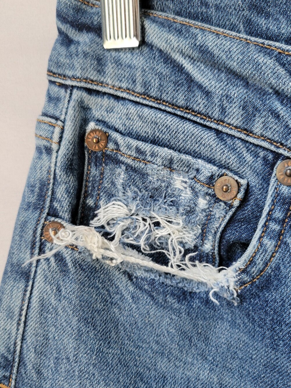 AGolde Toni Mid Rise Straight Leg Denim Jeans Stratosphere 27 - Picture 11 of 16